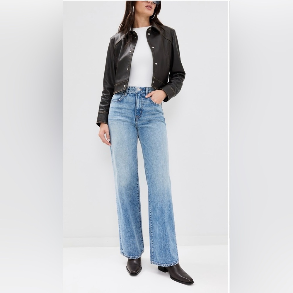 SLVRLAKE ‘Grace’ High Rise Wide Leg Jeans in American Beauty